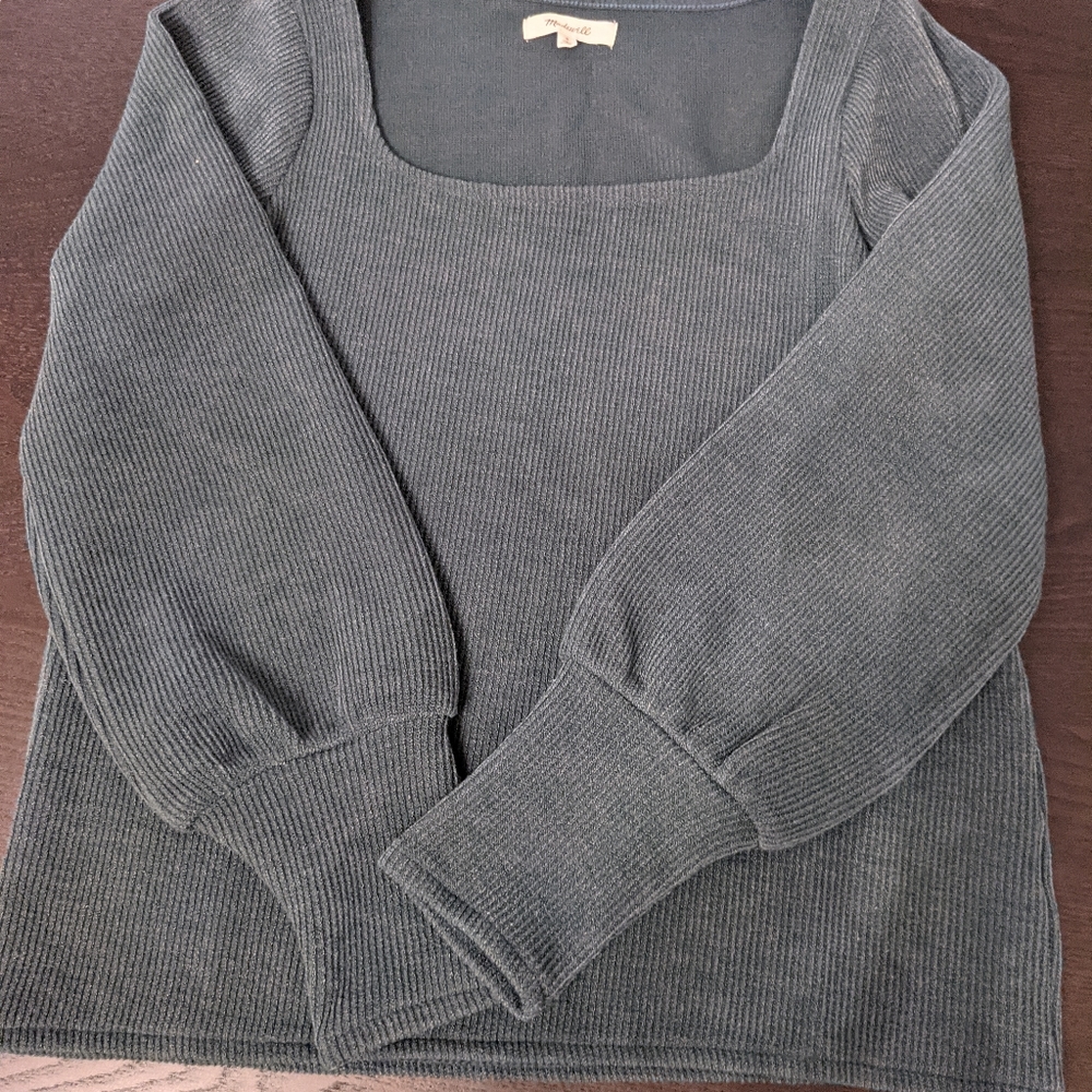 Madewell Ottoman Rib Square Neck Top